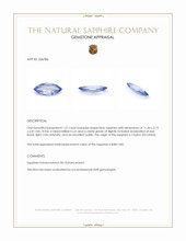 1.27 Ct. Blue Sapphire from Ceylon (Sri Lanka) Appraisal