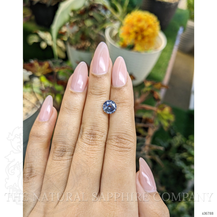 2.67 Ct. Greyish Blue Sapphire from Ceylon (Sri Lanka)