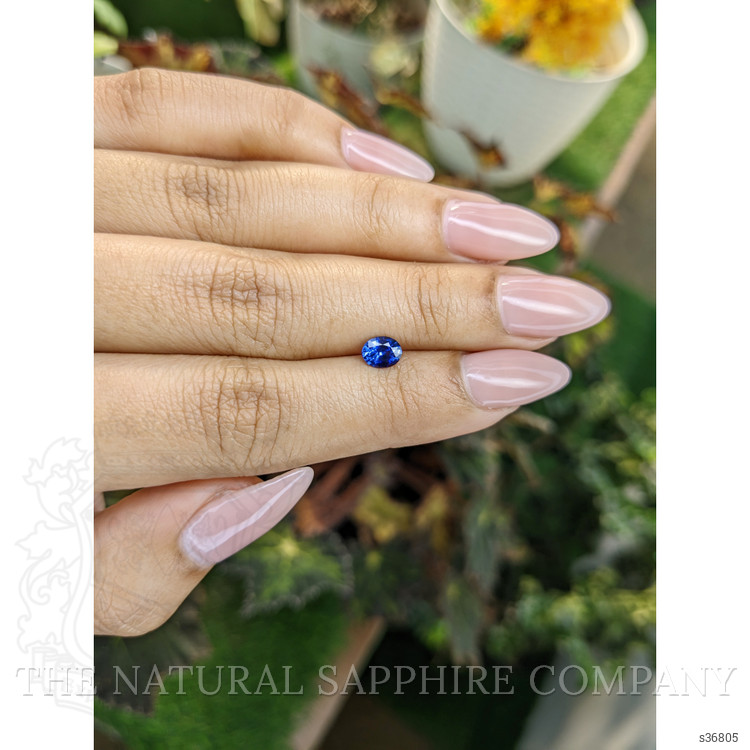 0.58 Ct. Blue Sapphire from Ceylon (Sri Lanka)