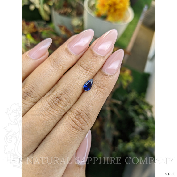 0.88 Ct. Blue Sapphire from Ceylon (Sri Lanka)