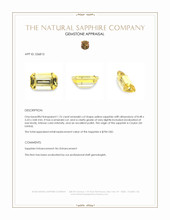 1.76 Ct. Yellow Sapphire from Ceylon (Sri Lanka) Appraisal