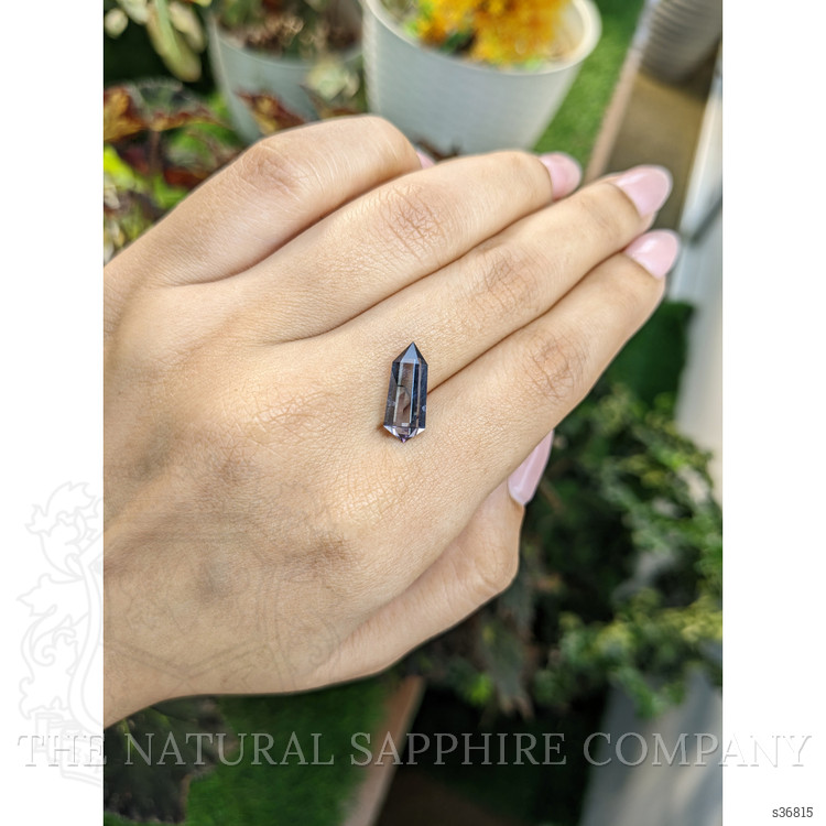 3.78 Ct. Greyish Blue Sapphire Crystal from Ceylon (Sri Lanka)