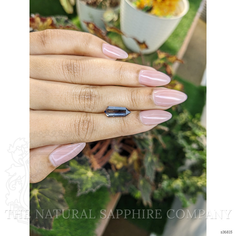 3.78 Ct. Greyish Blue Sapphire Crystal from Ceylon (Sri Lanka)