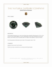 4.01 Ct. Green Sapphire from Ceylon (Sri Lanka) Appraisal