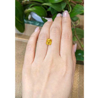 3.12 Ct. Orangish Yellow Sapphire from Ceylon (Sri Lanka) Life Style