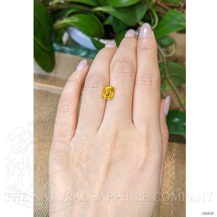 3.12 Ct. Orangish Yellow Sapphire from Ceylon (Sri Lanka)