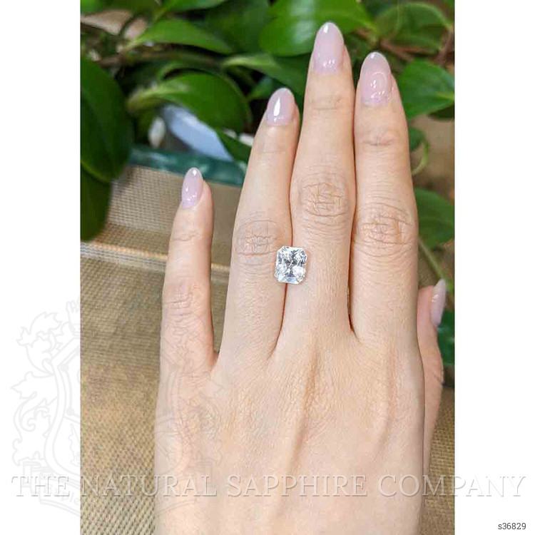 4.06 Ct. White Sapphire from Ceylon (Sri Lanka)
