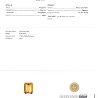 7.04 Ct. Yellow Sapphire from Ceylon (Sri Lanka) Scan Report