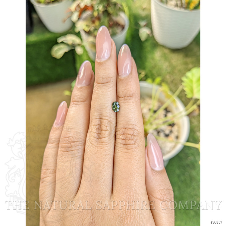 0.65 Ct. Yellowish Green Sapphire from Madagascar