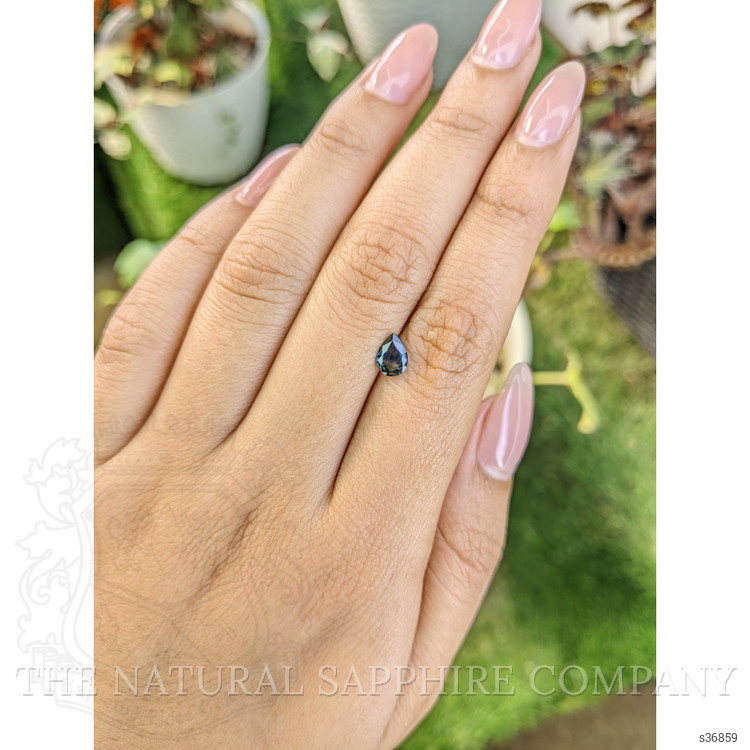 0.62 Ct. Greenish Blue Sapphire from Madagascar