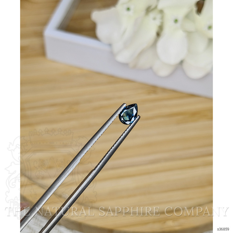 0.62 Ct. Greenish Blue Sapphire from Madagascar