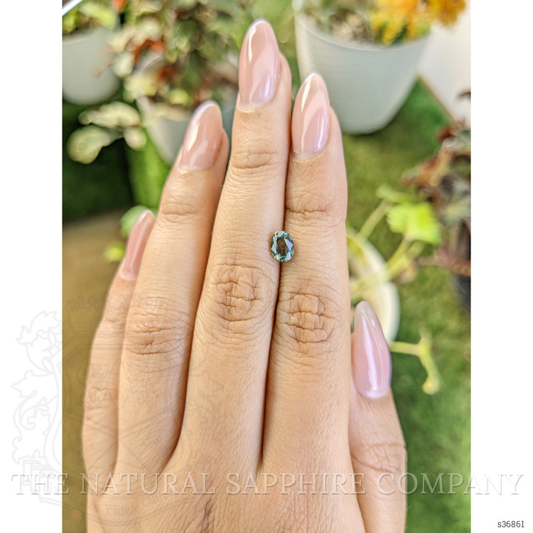0.87 Ct. Green Sapphire from Madagascar