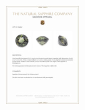 0.61 Ct. Brownish Green Sapphire from Madagascar Appraisal