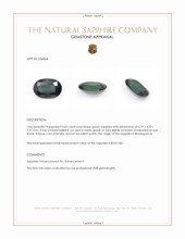 0.62 Ct. Green Sapphire from Madagascar Appraisal