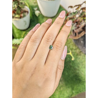 0.65 Ct. Green Sapphire from Madagascar Life Style