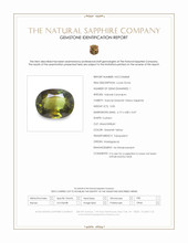 0.83 Ct. Greenish Yellow Sapphire from Madagascar Scan Report