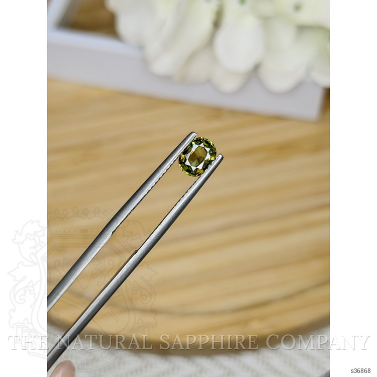 0.83 Ct. Greenish Yellow Sapphire from Madagascar