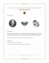 0.59 Ct. Green Sapphire from Madagascar Appraisal
