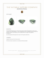 0.67 Ct. Green Sapphire from Madagascar Appraisal