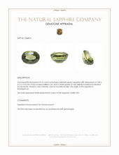 0.76 Ct. Yellowish Green Sapphire from Madagascar Appraisal
