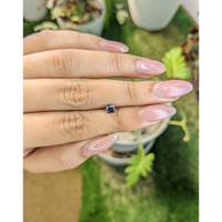 0.64 Ct. Greyish Blue Sapphire from Madagascar Life Style