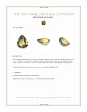 0.70 Ct. Yellowish Brown Sapphire from Madagascar Appraisal