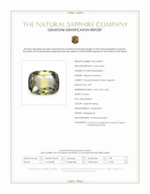 0.87 Ct. Greenish Yellow Sapphire from Madagascar Scan Report