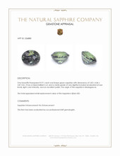 0.91 Ct. Green Sapphire from Madagascar Appraisal