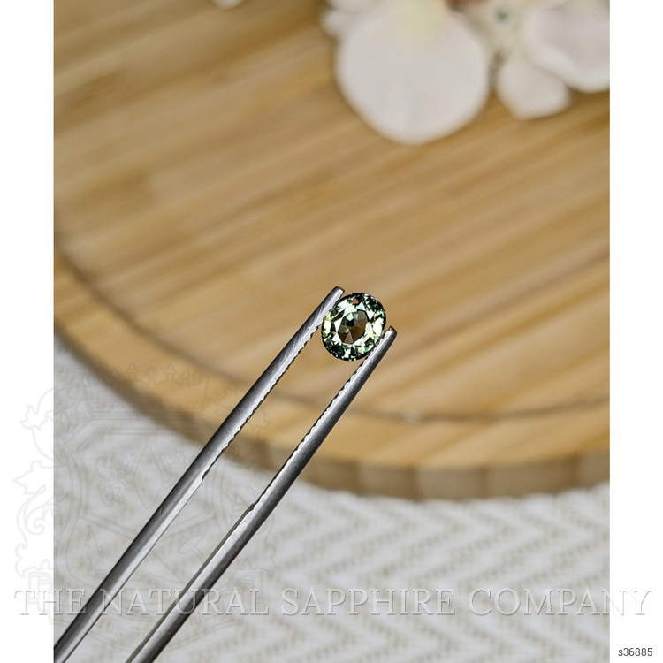 0.88 Ct. Yellowish Green Sapphire from Madagascar