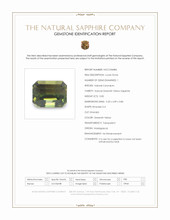 0.82 Ct. Greenish Yellow Sapphire from Madagascar Scan Report
