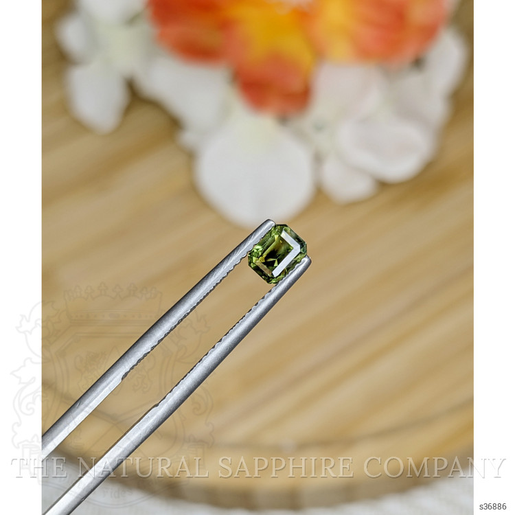 0.82 Ct. Greenish Yellow Sapphire from Madagascar