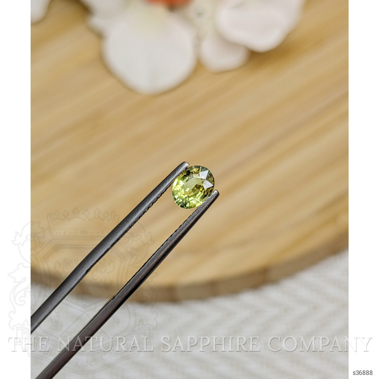 0.82 Ct. Greenish Yellow Sapphire from Madagascar