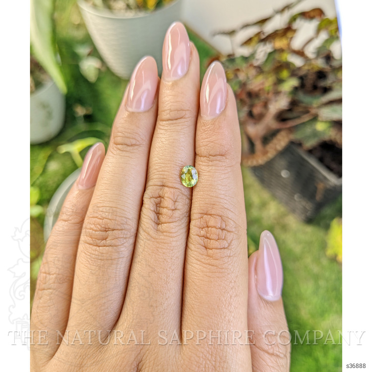 0.82 Ct. Greenish Yellow Sapphire from Madagascar