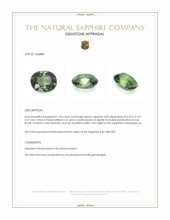1.04 Ct. Green Sapphire from Madagascar Appraisal