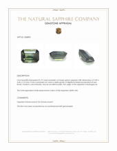 0.79 Ct. Green Sapphire from Madagascar Appraisal
