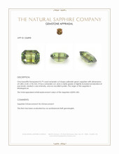 0.79 Ct. Yellowish Green Sapphire from Madagascar Appraisal