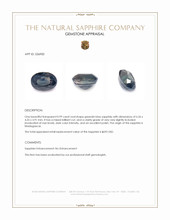 0.99 Ct. Greenish Blue Sapphire from Madagascar Appraisal