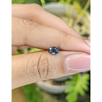 0.99 Ct. Greenish Blue Sapphire from Madagascar Life Style