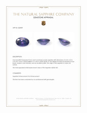 0.66 Ct. Purple Sapphire from Ceylon (Sri Lanka) Appraisal