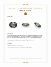 0.68 Ct. Green Sapphire from Madagascar Appraisal