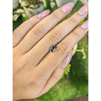 1.48 Ct. Greyish Blue Sapphire from Madagascar Life Style