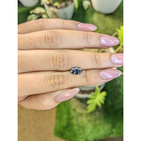 1.48 Ct. Greyish Blue Sapphire from Madagascar Life Style