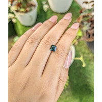 1.60 Ct. Bluish Green Sapphire from Madagascar Life Style