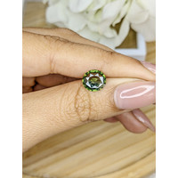 2.22 Ct. Yellowish Green Sapphire from Madagascar Life Style