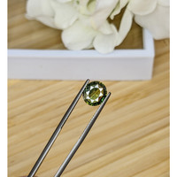 2.22 Ct. Yellowish Green Sapphire from Madagascar Life Style