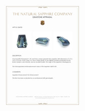 1.30 Ct. Greenish Blue Sapphire from Madagascar Appraisal