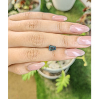 1.30 Ct. Greenish Blue Sapphire from Madagascar Life Style