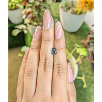 1.30 Ct. Greenish Blue Sapphire from Madagascar Life Style