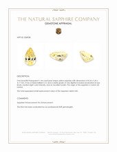 1.44 Ct. Yellow Sapphire from Ceylon (Sri Lanka) Appraisal