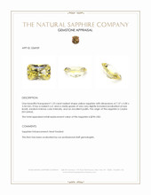 1.23 Ct. Yellow Sapphire from Ceylon (Sri Lanka) Appraisal